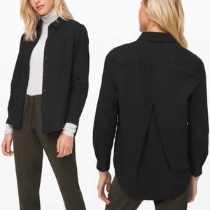 NWT Lululemon Full Day Ahead Shirt Black